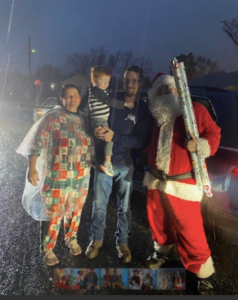 Ride On Cannon Santa at Night