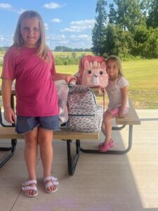 Pretty backpacks and ladies!